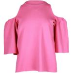 Neonowe różowe Bluzki w stylu vintage z wiskozy z dekoltem typu carmen marki STELLA McCARTNEY w rozmiarze S 