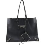 Czarne Shopper bags damskie w stylu vintage marki Balenciaga 