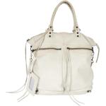 Białe Shopper bags damskie z frędzlami w stylu boho marki Balenciaga 