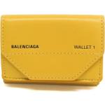 Żółte Portmonetki skórzane w stylu vintage marki Balenciaga 