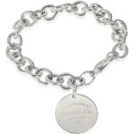 Bransoletki z sercem polerowane klasyczne srebrne marki TIFFANY & CO. w rozmiarze uniwersalnym 
