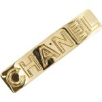 Żółte Spinki do włosów damskie w stylu vintage pozłacane marki Chanel w rozmiarze uniwersalnym 