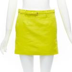 Neonowe żółte Mini spódniczki damskie gładkie w stylu vintage mini marki Gucci w rozmiarze XXS 