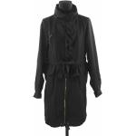 Czarne Płaszcze damskie w stylu vintage z poliestru w rozmiarze L 