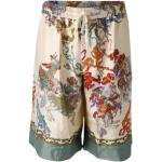 Wielokolorowe Spodnie Bermudy w stylu vintage marki Gucci w rozmiarze XL 