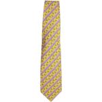 Żółte Krawaty w stylu vintage marki VERSACE w rozmiarze uniwersalnym 