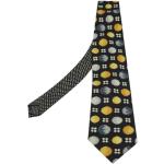 Czarne Krawaty w stylu vintage marki VERSACE w rozmiarze uniwersalnym 