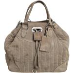 Szare Shopper bags w stylu vintage z zamszu marki Ralph Lauren 