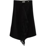 Czarne Spódnice midi damskie z frędzlami w stylu vintage marki Balenciaga w rozmiarze XS 