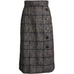 Wielokolorowe Spódnice z guzikami damskie w kratkę w stylu vintage na jesień marki Dolce & Gabbana w rozmiarze XS 