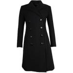 Czarne Klasyczne płaszcze damskie w stylu vintage w rozmiarze M 