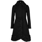 Czarne Płaszcze wełniane w stylu vintage marki MOSCHINO w rozmiarze M 