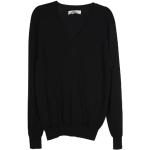 Czarne Swetry z dekoltem w serek w stylu vintage z dekoltem w serek marki Saint Laurent Paris Saint Laurent w rozmiarze M francuskie 