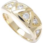 Żółte Złote pierścionki damskie błyszczące w stylu vintage z żółtego złota marki Dior w rozmiarze uniwersalnym 