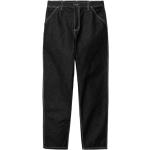 Czarne Proste jeansy dżinsowe o szerokości 33 o długości 32 marki Carhartt WIP w rozmiarze S 