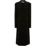 Czarne Płaszcze wełniane damskie eleganckie wełniane marki J.W. Anderson w rozmiarze XS 