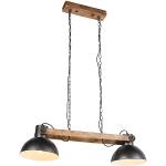 Przecenione Ciemnoszare Lampy wiszące drewniane marki Qazqa - gwint żarówki: E27 