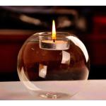 Wielokolorowe Świeczniki świąteczne przezroczyste - 1 sztuka romantyczne szklane 