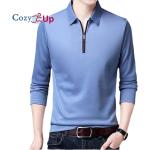 Niebieskie Koszulki polo męskie do prania ręcznego z długimi rękawami w stylu casual na wiosnę w rozmiarze XL 