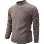 Fioletowe Swetry oversize męskie do prania ręcznego gładkie w stylu casual z okrągłym dekoltem na jesień w rozmiarze XL 