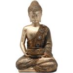 Puckator Bud260 statuetka Budda tajska drzwi świeca sztuczna żywica brązowa/złota 11 x 9 x 19 cm