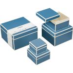 Niebieskie Pudełka do przechowywania  - 5 sztuk marki Semikolon 