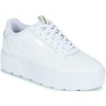Białe Niskie sneakersy damskie marki Puma w rozmiarze 38 - wysokość obcasa od 5cm do 7cm 