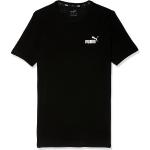 Czarne Koszulki męskie z krótkimi rękawami bawełniane marki Puma w rozmiarze XL 