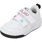 Białe Sneakersy na rzepy dla niemowląt sportowe ze skóry syntetycznej marki Puma w rozmiarze 26 