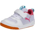 Różowe Sneakersy na rzepy dla dzieci ze skóry syntetycznej marki Puma Multiflex w rozmiarze 25 