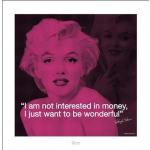 Pyramid International Marilyn Monroe (tj. cytat) - druk artystyczny 40 x 40 cm, papier, wielokolorowy, 40 x 40 x 1,3 cm