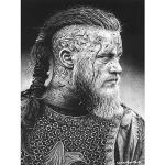 Ragnar Vikings Warrior Wayne Maguire duży plakat na ścianę druk gruby papier 45 x 61 cm