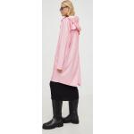 Rains kurtka przeciwdeszczowa 12020 Long Jacket kolor różowy przejściowa