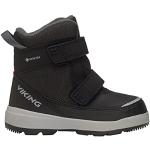 Czarne Sneakersy na rzepy dla dzieci z Goretexu wodoszczelne Rzepy sportowe marki Viking w rozmiarze 29 - Zrównoważony rozwój 