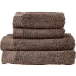 Taupe Ręczniki frotte - 4 sztuki marki Zone Denmark w rozmiarze 50x100 cm 