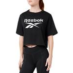 Czarne Koszulki sportowe damskie z krótkimi rękawami z dżerseju marki Reebok w rozmiarze XXS 