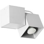 Białe Lampy sufitowe z kloszem w nowoczesnym stylu metalowe - gwint żarówki: GU10 