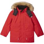 Czerwone Kurtki dziecięce zimowe z kapturem eleganckie marki REIMA w rozmiarze 122 