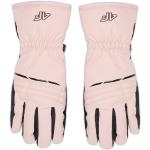 Przecenione Różowe Rękawice snowboardowe damskie marki 4F w rozmiarze L 