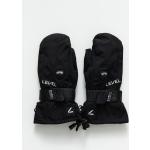 Przecenione Czarne Oddychające Rękawice snowboardowe w paski marki Level w rozmiarze M 