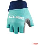 Przecenione Granatowe Oddychające Rękawiczki na rower damskie marki Cube 