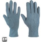 Niebieskie Rękawiczki do ekranów dotykowych damskie eleganckie z poliestru marki Moraj w rozmiarze M 