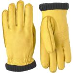 Żółte Rękawiczki męskie eleganckie polarowe marki Hestra w rozmiarze 9 