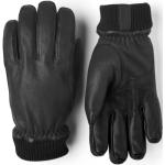 Czarne Rękawiczki skórzane męskie eleganckie marki Hestra w rozmiarze 9 