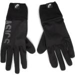 Przecenione Czarne Rękawiczki męskie sportowe marki Asics w rozmiarze S 