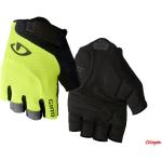 Przecenione Limonkowe Oddychające Rękawiczki na rower męskie z zamszu marki Giro Bravo w rozmiarze XL 