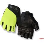 Przecenione Limonkowe Oddychające Rękawiczki na rower męskie z mikrofibry marki Giro Monaco w rozmiarze XL 