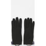 Przecenione Czarne Rękawiczki męskie gładkie w stylu minimal z poliestru marki Patagonia w rozmiarze L 