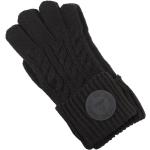 Czarne Rękawiczki haftowane eleganckie akrylowe marki Guess w rozmiarze L 