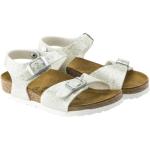 Białe Sandały płaskie dla dzieci brokatowe w stylu casual na lato marki Birkenstock w rozmiarze 29 